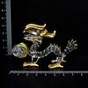Fourcart Handmade Glass Feng Shui Purification Dragon with Ball, 2-inch X 3-Piece Set