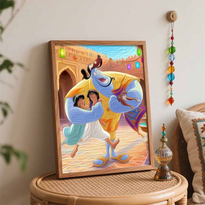 Disney Aladdin Genie Jasmine Paint by Numbers Painting Art Kit Handmade Painting Home Decor Gift
