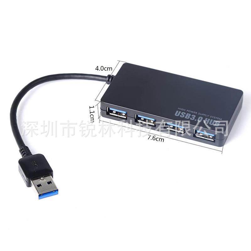 USB 3.0 Type-C Hub Splitter with 4 Ports and Power Interface
