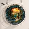 Non Fragile Glass Alternative 7.48 Inch Circular DIY Puzzle Suncatcher, Acrylic Stained Style Window Hanging Ornament, Unique Hobby Gift Waterproof