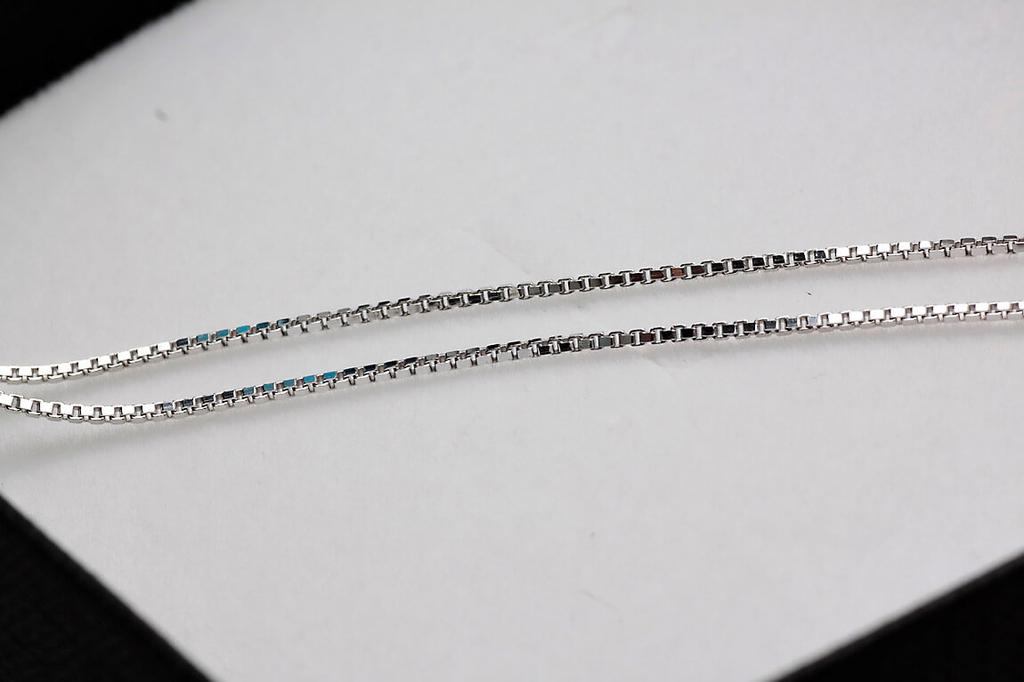 Silver Cube Chain Rhodium-Plated Silver 925 | 42cm