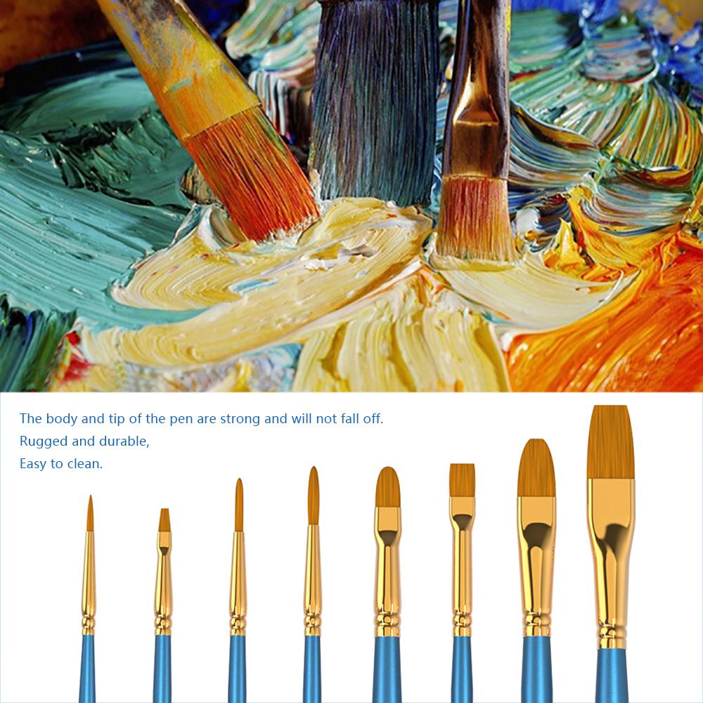 50/10 Pcs Artist Brush Set DIY Acrylic Oil Painting Watercolor Painting Gouache Painting Face Painting Art Brush Supplies
