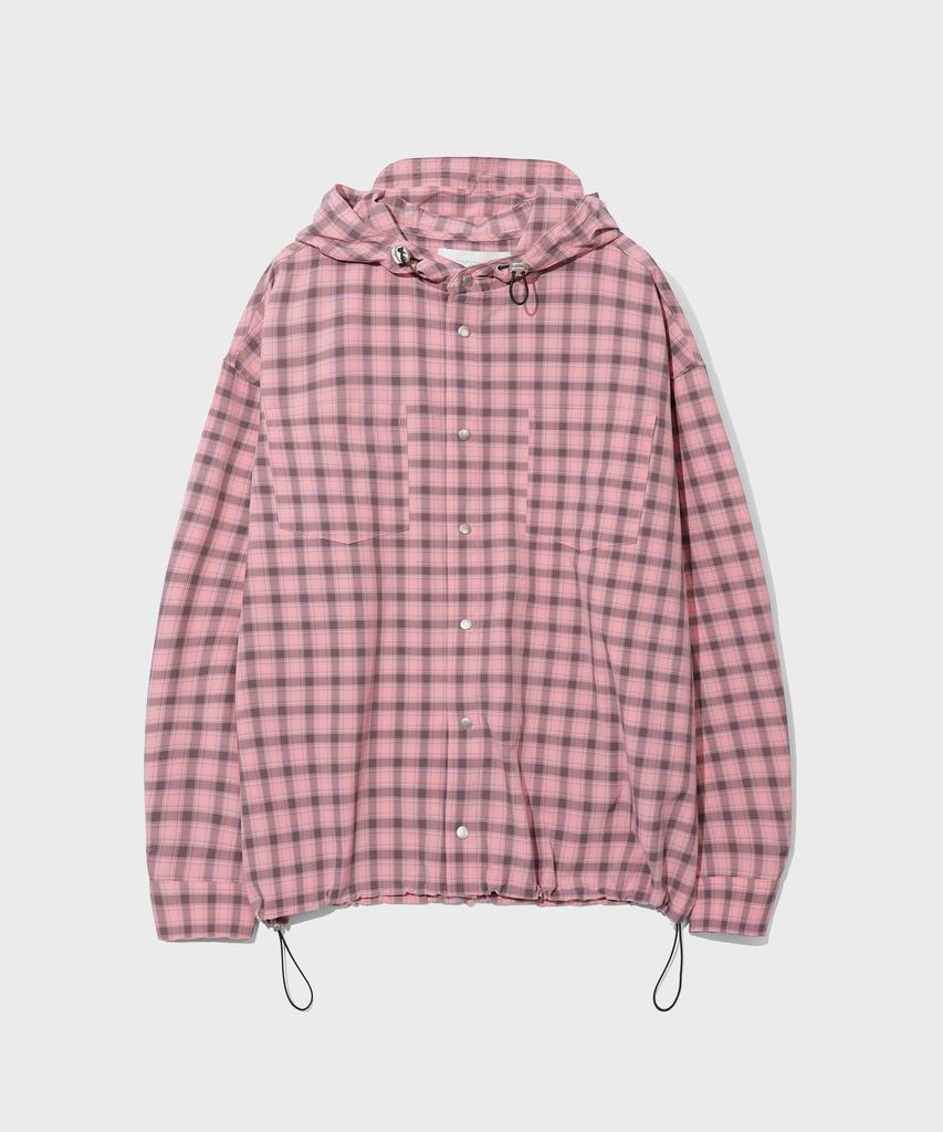 Secondmono Snap Check Hoodie Striukė [Rožinė]_Sejk011Pink