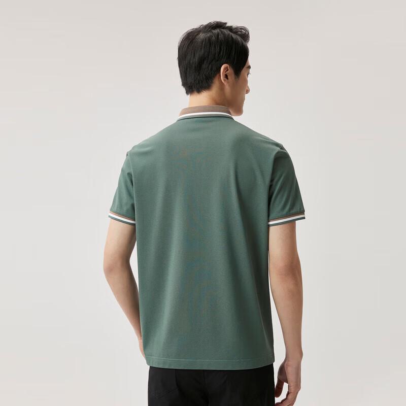 Men s Casual Color-block Silk Blend Short Sleeve Polo Shirt BTKT2546 M
