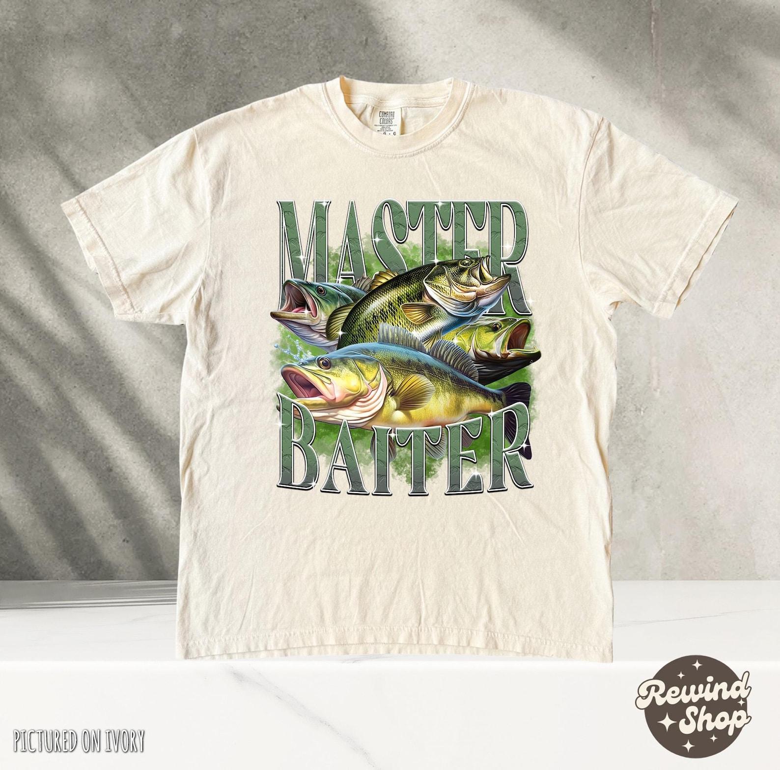 Master Baiter Bass Fishing Tshirt, Retro Graphic Tee, Bass Fishing Shirt For Men, Funny Fisher Tee, Husband Shirt, Dad Gifts S