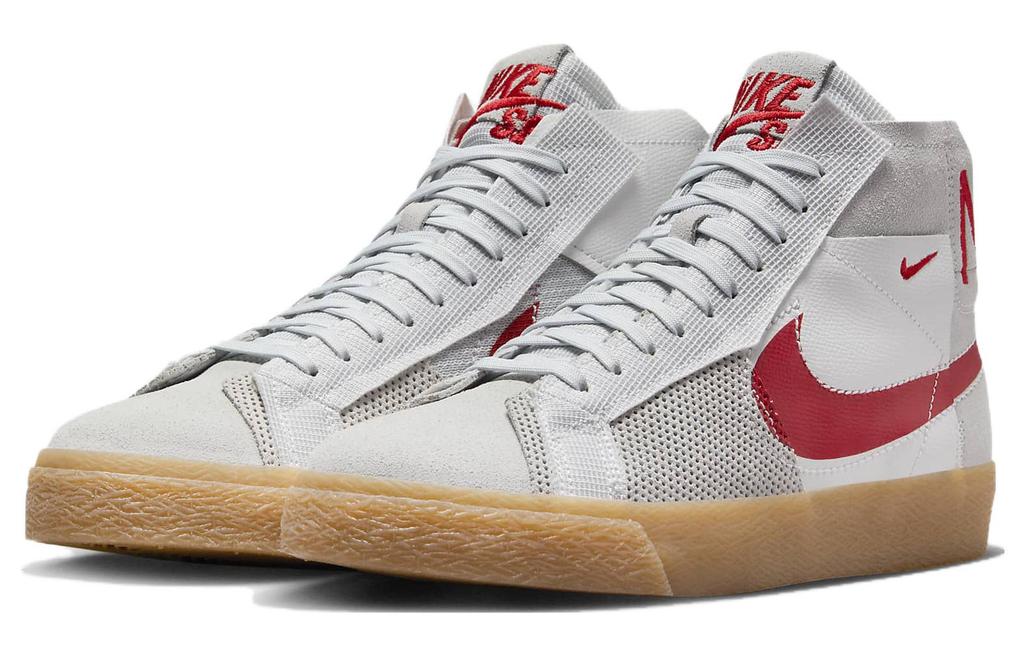 Nike Sb Zoom Blazer Mid Premium Deconstructed White University Red Gum FD5113-100