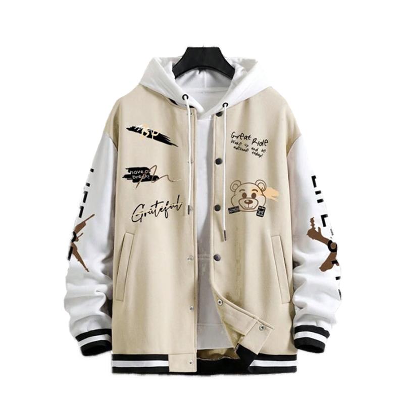 Manteau de baseball ample et décontracté pour homme, idéal pour le printemps et l'automne
