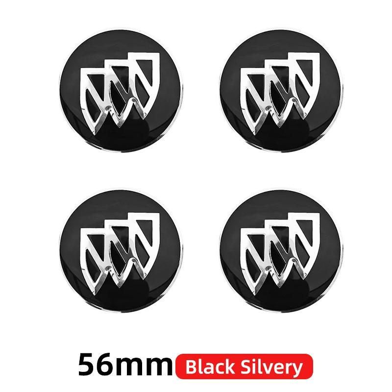 4pcs 3D 56mm 60mm 65mm Car Wheel Hub Centre Cap For Buick Badge Emblem Hub Center Cover Car Logo Sticker Styling Accessories