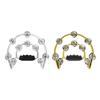 Tambourine Metal Jingles Hand Held Percussion Half-Moon Tambourine for Kid-Early Education,Adult,KTV,Party Entertainment