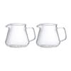 2 Stück Klarglas French Press Stil Kaffeemaschine und Teekanne für den täglichen Gebrauch in der Küche mit 300/500 ml Fassungsvermögen