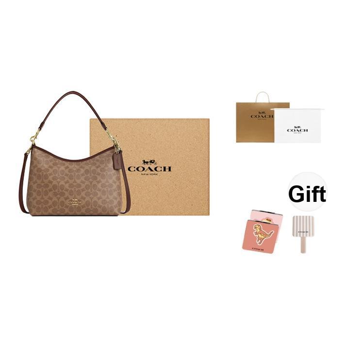 Coach Laurel 31 Detachable Shoulder Strap Zipper Closure Tote Bag Women Tote Bag Maple CV975-IMXHE