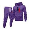 Men's Printed Hooded Sweatshirt And Sweatpants Casual Sports Suit