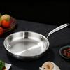 Stainless Steel Nonstick Frying Pan With Glass Lid For Even Heating And Ergonomic Grip Kitchen Cookware