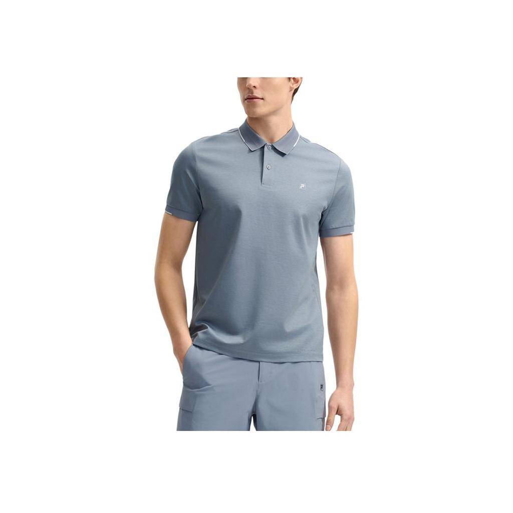 New FILA WHITE Polo Shirt Men's Darkstone Blue BU F11M523108F-BU