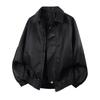 Autumn And Winter Men's Motorcycle Suit Simple And Versatile Leather Jacket Loose Leather Jacket