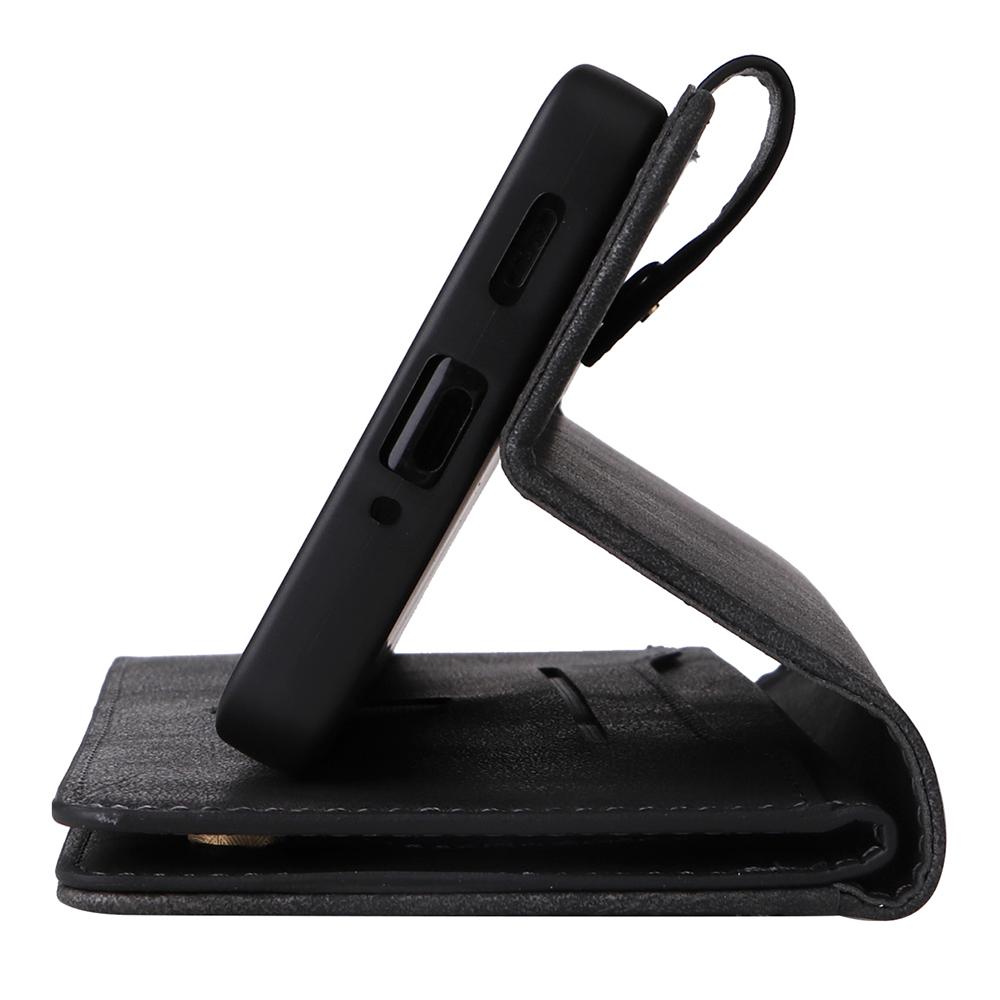 For Xiaomi Redmi Note 13 Pro+ 5G Case Rivet Decor PU Leather Wrist Strap Phone Cover