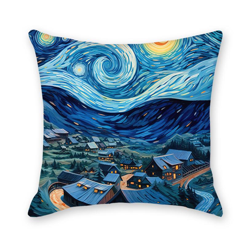 Neue Abstrakte Sternenhimmel Zuhause Sofa Lendenkissenbezug Bettseite Sofa Imitation Superweicher Lendenkissenbezug