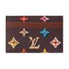 Double Donut Pattern Internal Hot Stamping Logo Monogram Donuts Coated Canvas Card Holder Men Card Holder Brown M28284