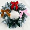 24 Pcs Velvet Christmas Bows with Twist Tie 3.5 Inch Pre-Tied Vintage Velvet Ribbon Bows for Wreath Tree Gift Wrapping DIY Craft Party Favors Home