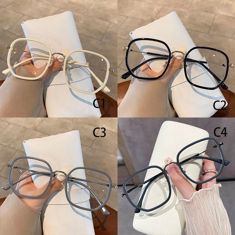 Anti-blue Light Glasses Korean Style Square Metal Eyewear Women Men Luxury Eyeglas Blue Light Blocking Man Lady Computer Eyeglas