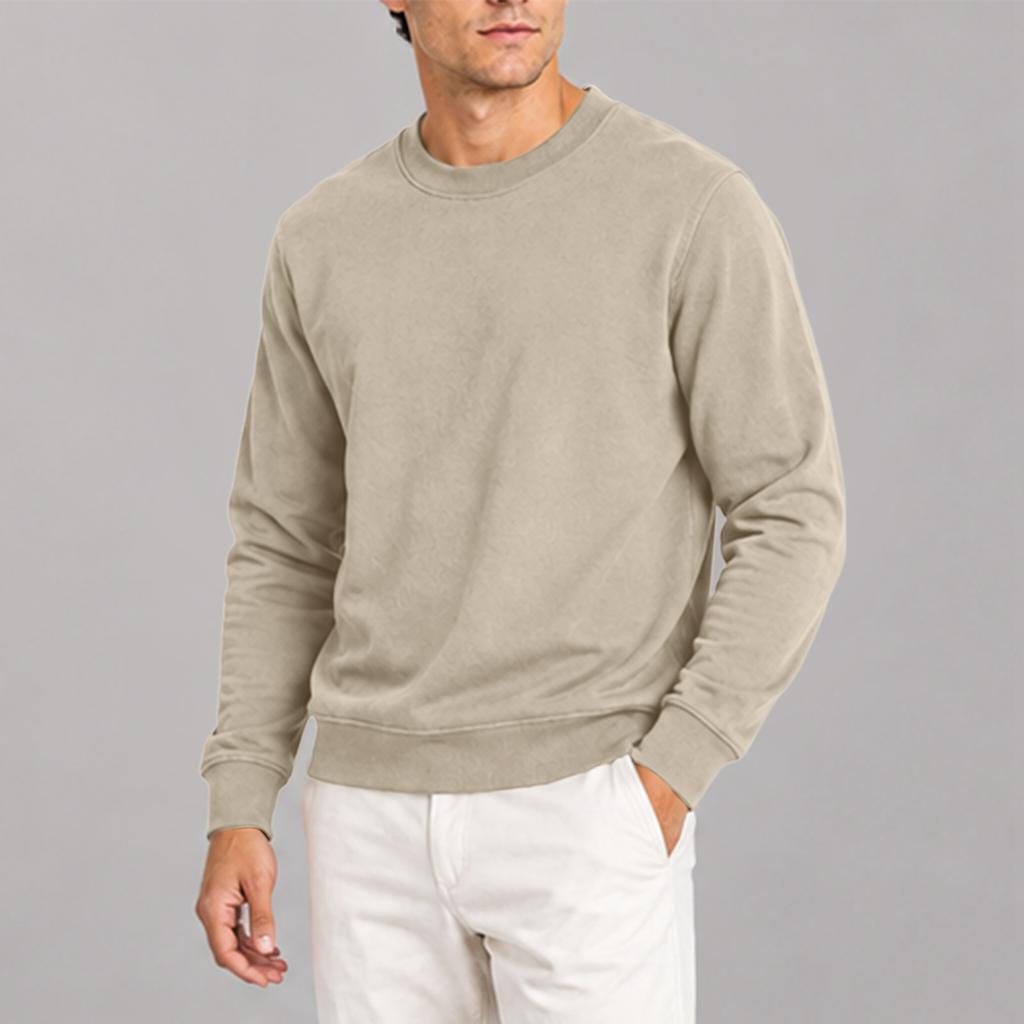 Men's Fall Winter Color Crewneck Sweatshirt Pullover for Cold