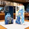 A-Aqua Anime KonoSubaS-S Phone Case Transparent Silicone Soft For Samsung S25,S24,S21,S22,S23,S30,Ultra,S20,Plus,Fe