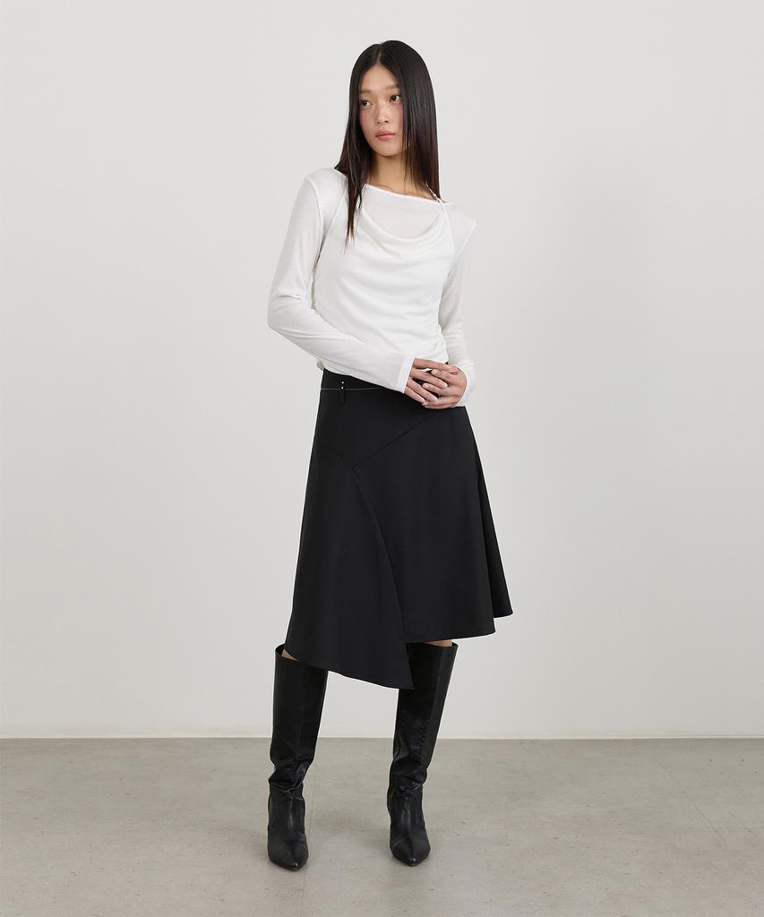 T Maker Asymmetrical Skirt Bk
