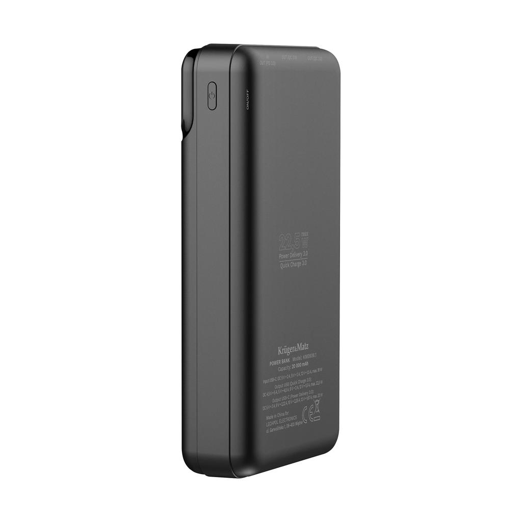 POWER BANK Kruger&Matz 20000 mAh Li-pol with QC and PD function