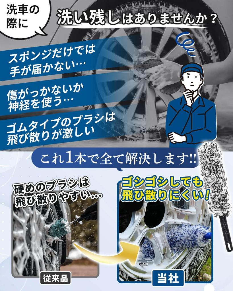 SOMOTO Wheel Car Wash for Wheels Degree Be Deeply Car Wash Wheel Cleaning Water Quick No Suitable for and Car Body and Japanese Instruction Manual