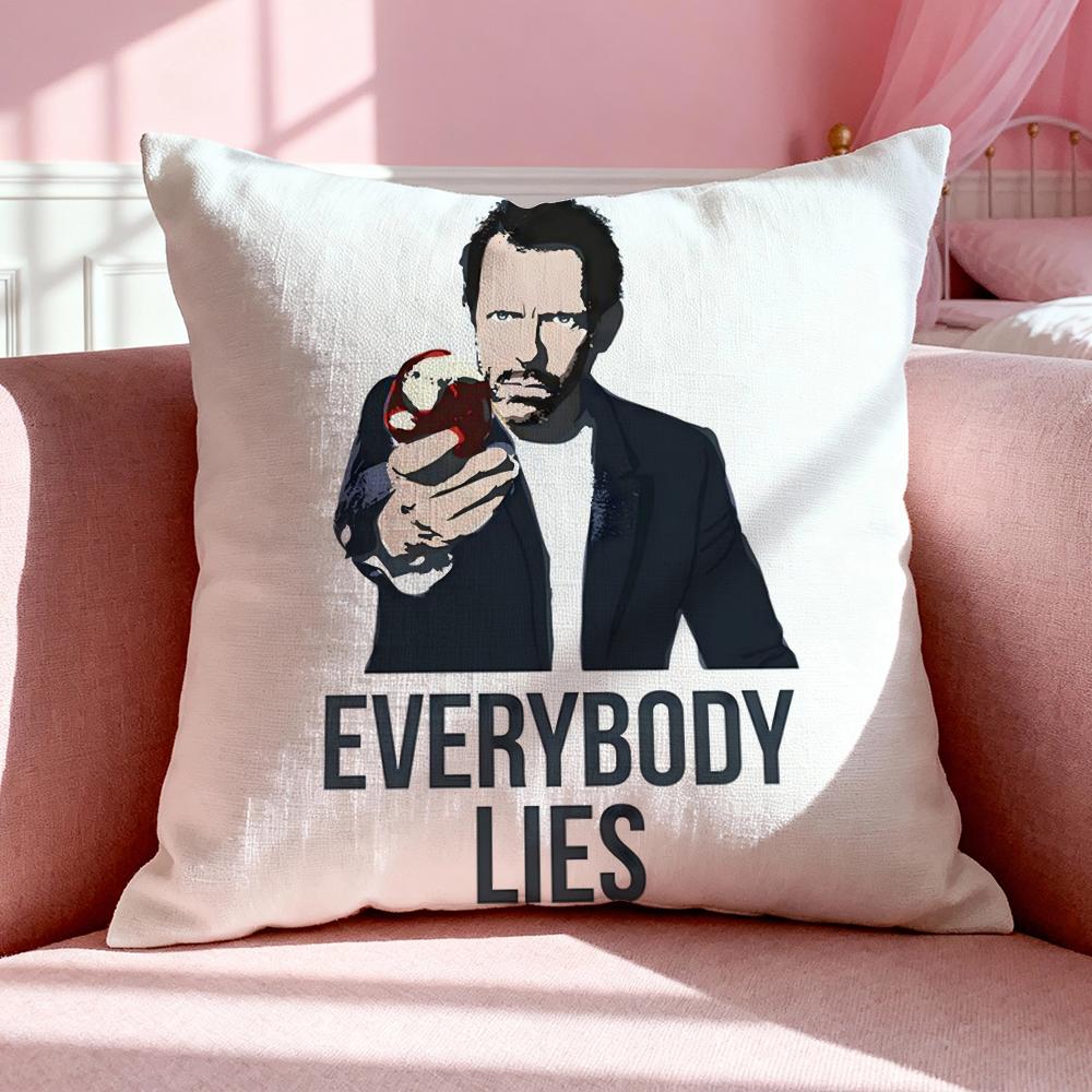 Tv H-House Cushion Cover Breathable Linen Pillowcase Summer Odorless Eco-Friendly Invisible Zipper Washable