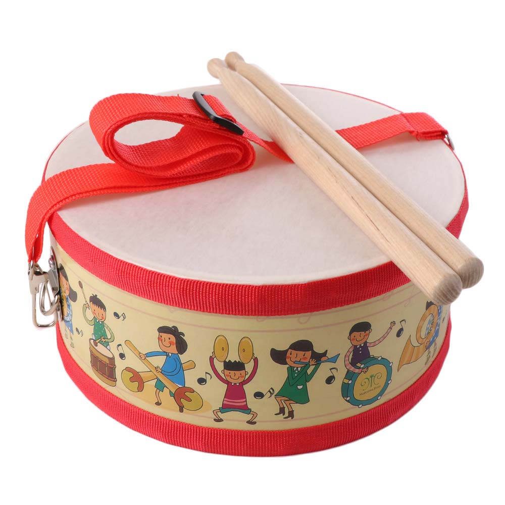 Double Sided Instrument Hand Drum Toys Wood Kids Drum Toys  Children Preschool