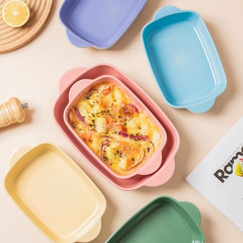 [Microwave Safe] Magnetic Pot, Heat-Resistant Ceramic, with Double-Handled Lid, Grilled Fish Plate, Oven & Microwave Cooker, Grill Plate for Steaming,