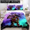 Cartoon Dark Magician Duvet Cover Comforter Fear Bedding set Soft Quilt Cover and Pillowcases for Teens SingleDoubleQueenKing