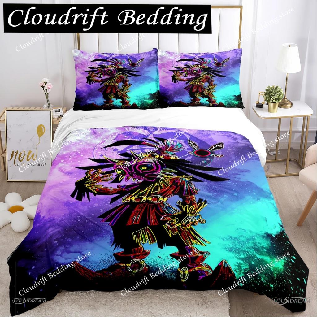 Cartoon Dark Magician Duvet Cover Comforter Fear Bedding set Soft Quilt Cover and Pillowcases for Teens SingleDoubleQueenKing
