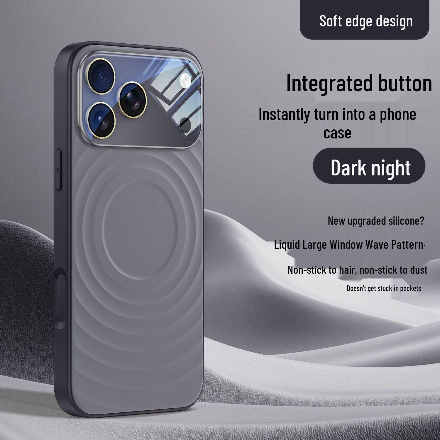 

Liquid Silicone Ripple Pattern Magnetic Phone Case for iPhone 17 Pro Max with Button for Apple 16 and 15 iPhone 16