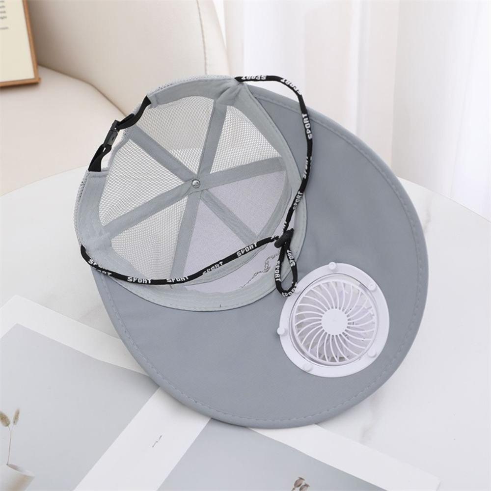 Breathable Solar Fan Hat USB Charging Sun Protection Caps Fashion Full Mesh Hats  Summer