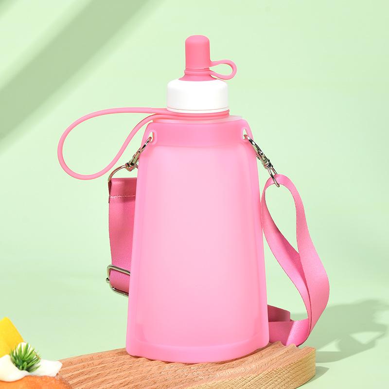 Children's Food Grade Folding Outdoor Student Sports Anti-choke Portable Water Cup