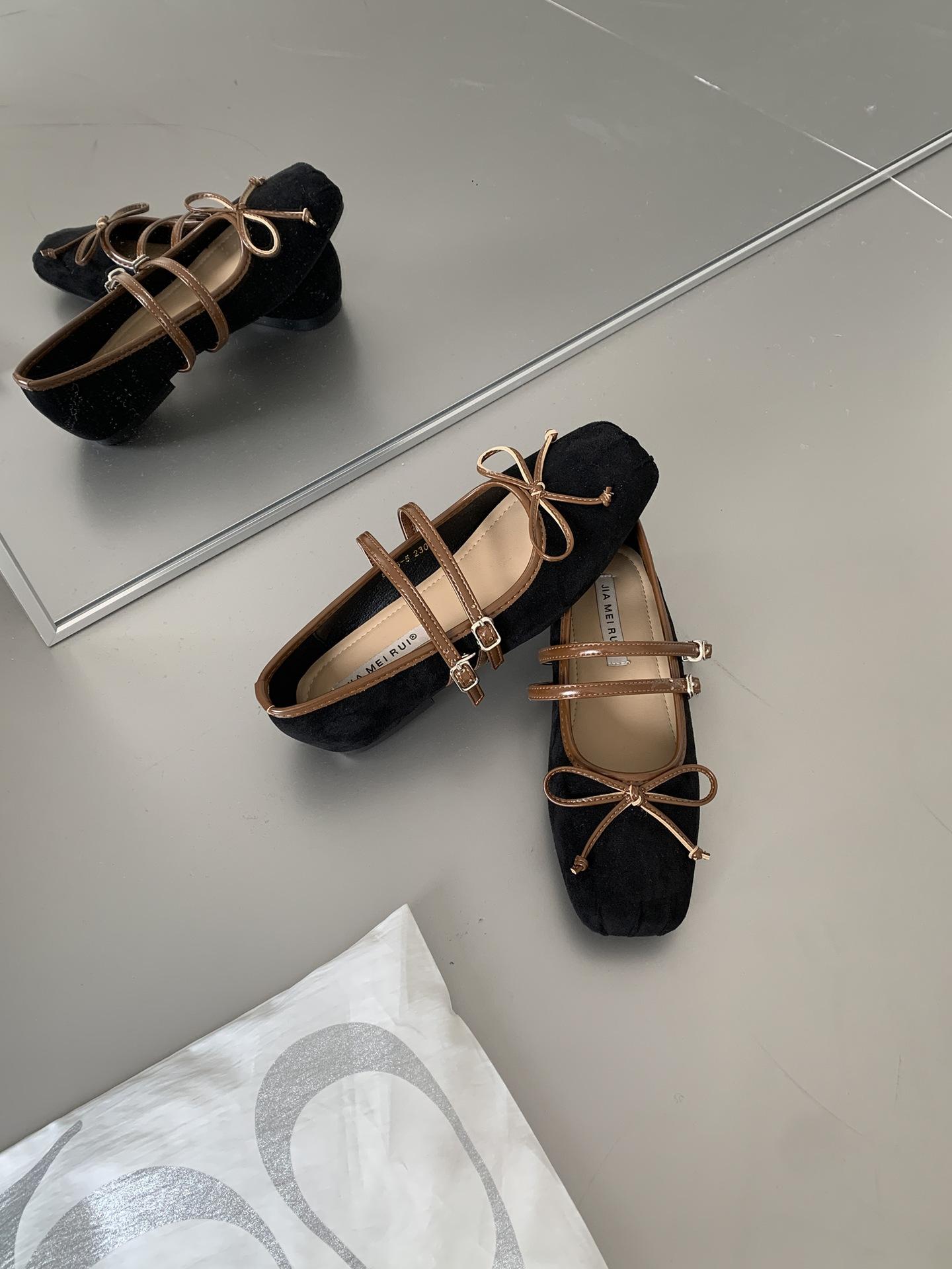 

Suede retro bow leopard print single shoes women s 2025 new gentle evening wind ballet flats grandma shoes 40 кофейный