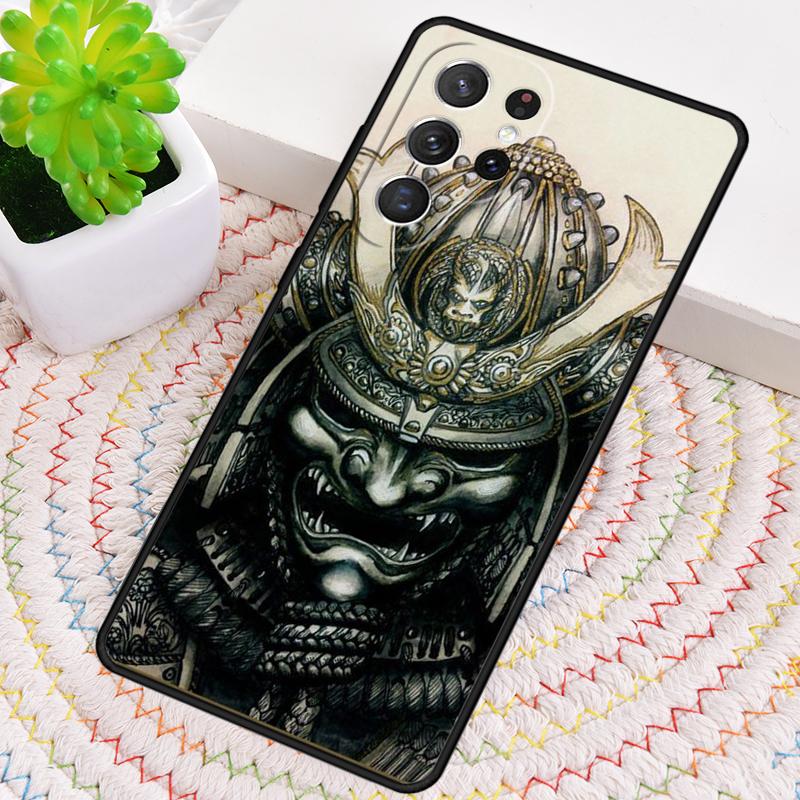 Samurai Mask Warrior Helmet Phone Case For Samsung Galaxy Note 10 Pro S26 S25 S24 S23 S22 Ultra Plus S21 FE S20 Shockproof Cover