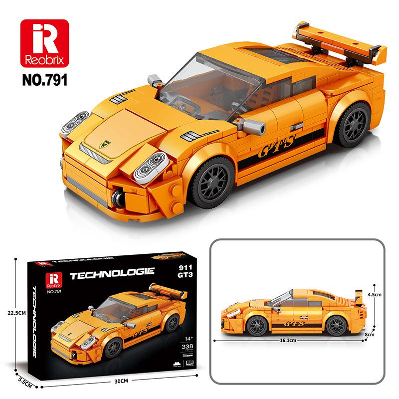 Non-Toxic Creative Champion Technical Sports Car Assembly Building Blocks Moc City Famous Racing Vehicle Ideas Model Bricks Diy Toys Gifts