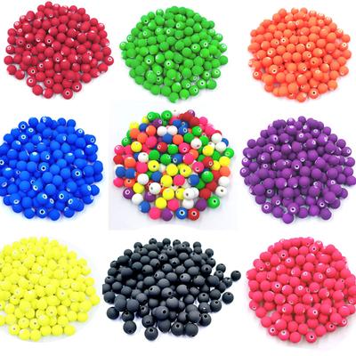 20Pcs Necklace Bracelet Plastic Solid Dispersion Beads Ball Candy Color DIY Handmade Beading Accessories For Jewelry Making Beads  Beads