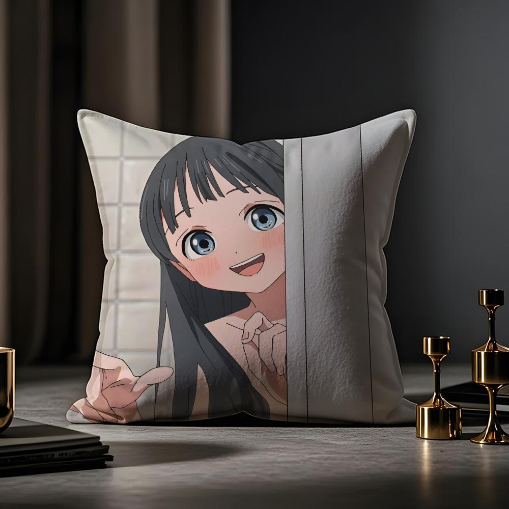 Tomorrowsauce's Sailor Suit Cushion Cover Anti-dustmite Pillowcase Invisible Zipper Silky Short Plush Sofa Cushion Cover