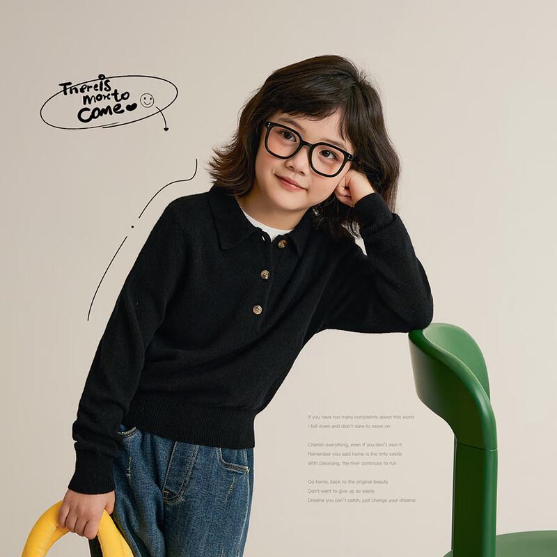 Girls  100% Wool Polo Collar Sweater XL