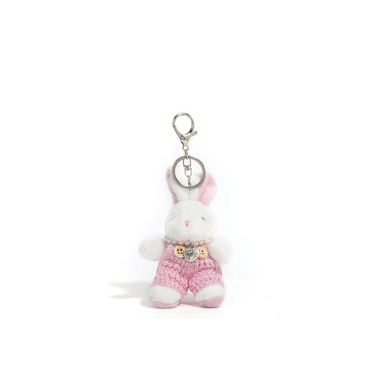 2025 new cute cotton rope master dog bag pendant pearl love necklace dog doll keychain