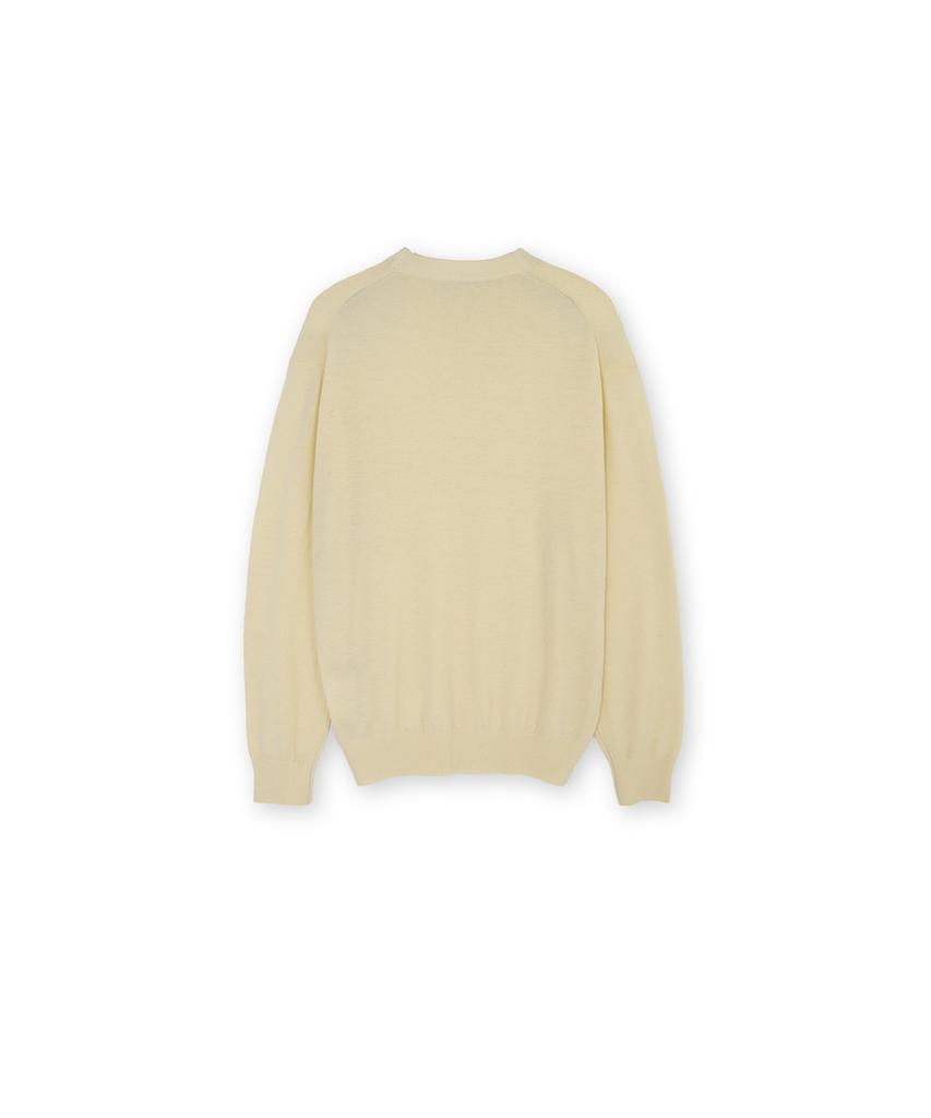 Beulaunyadeu Crewneck Knit, Light Yellow
