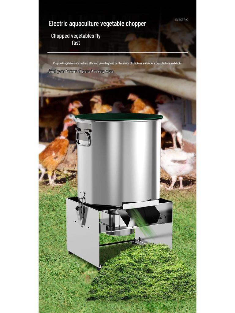 Multi-Function Stainless Steel Grass & Vegetable Chopper for Poultry and Home