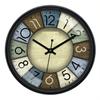 12-inch Plastic & Glass Wall Clock - Knight Time (Silent Movement), Black