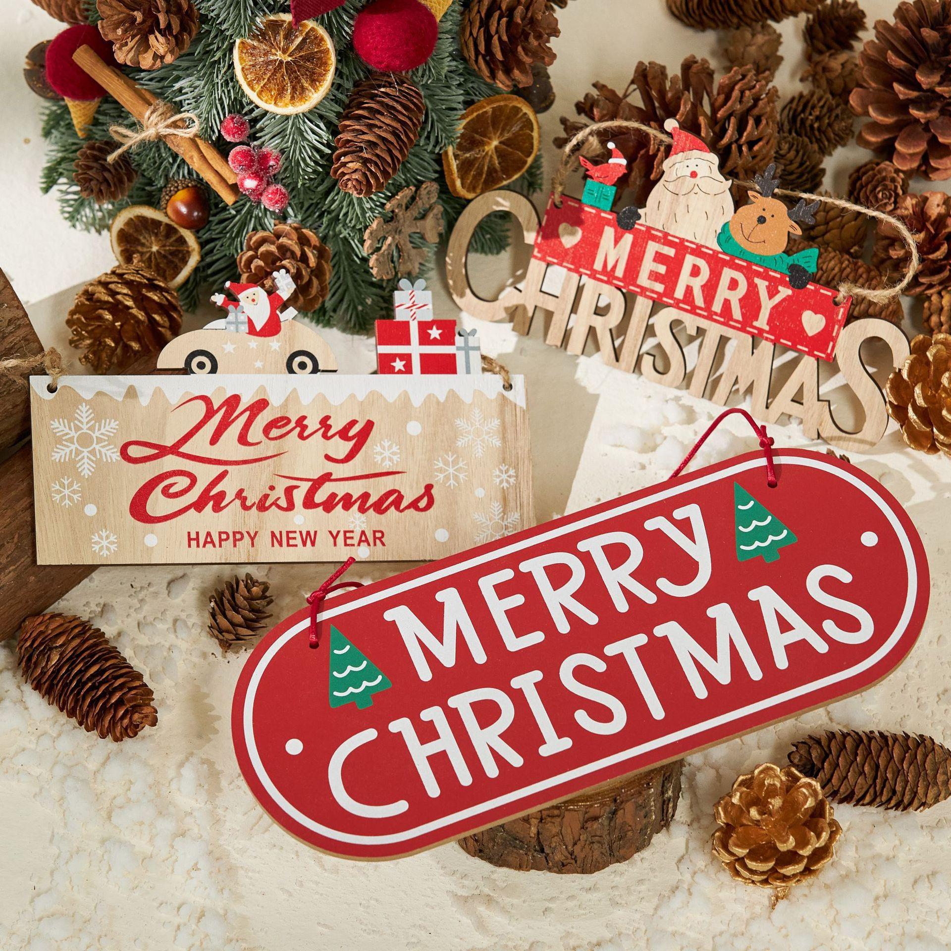 

Деревянный знак с Рождеством, MerryChristmas Diy, аксессуары, украшение для рождественской елки, подвеска на окно, подвеска на дверь