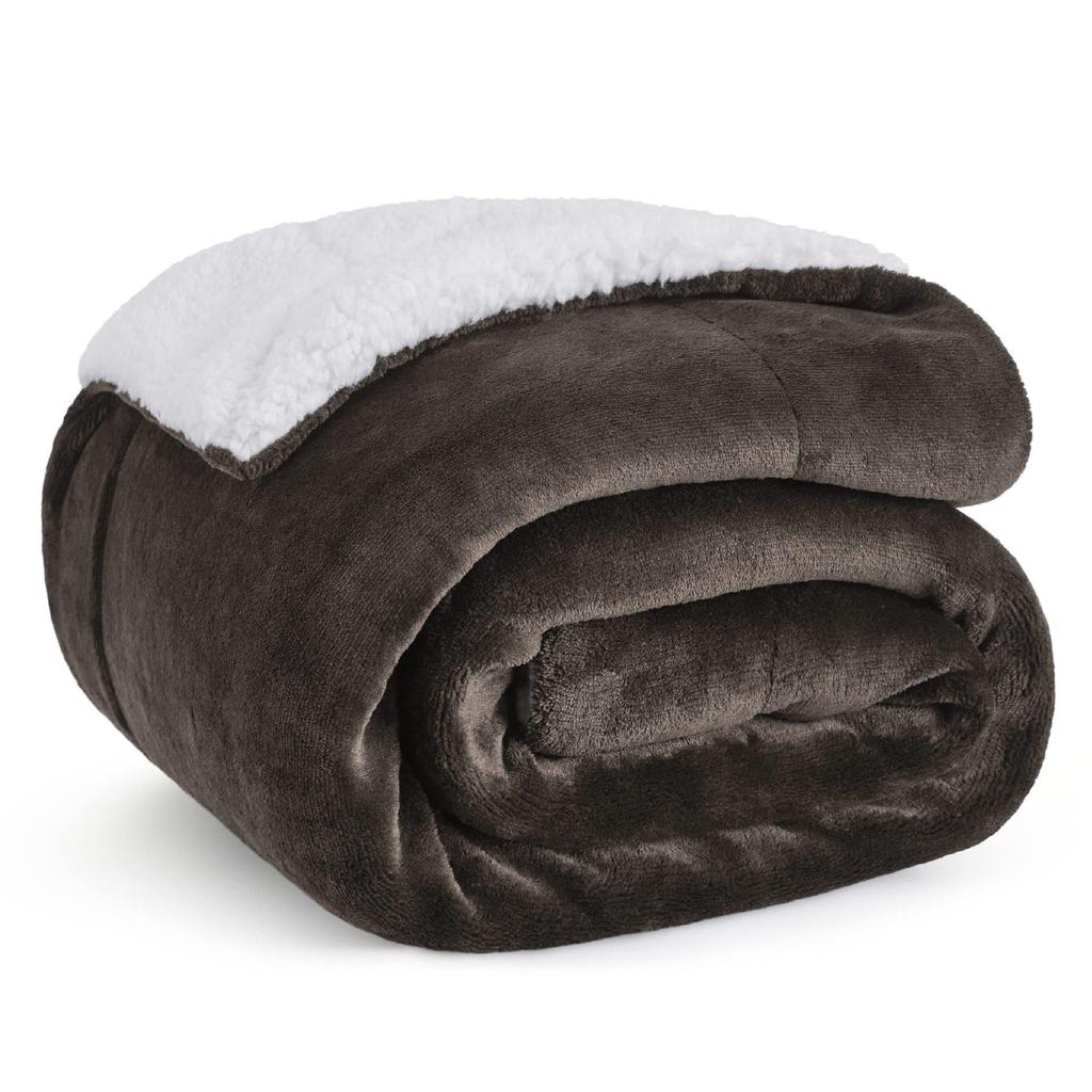 Double-Sided Plush Flannel Fleece Blanket - Ultra-Fine, All-Season Throw for Bed, Sofa, Travel, or Camping