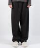 Deumakeu M Stripe Chicano Wide One-Tuck Pants - Deep Charcoal